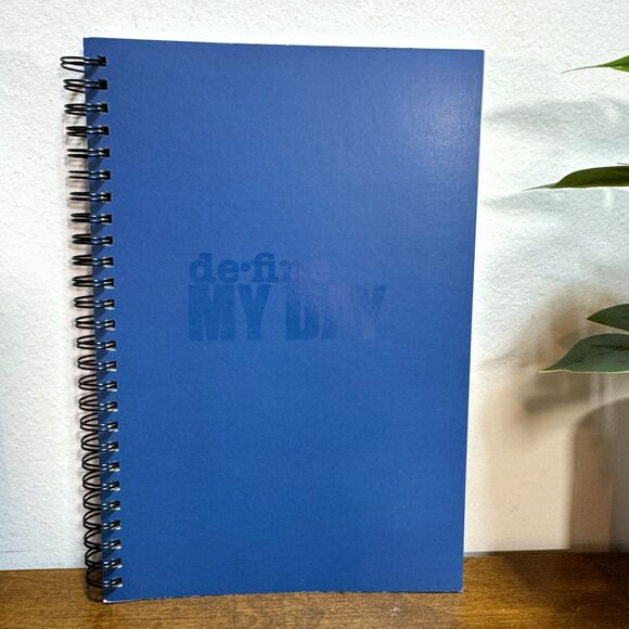 Define My Day Daily Planner and Goal Setting Journal 6x9 In De-Fine Blue - Picture 1 of 10